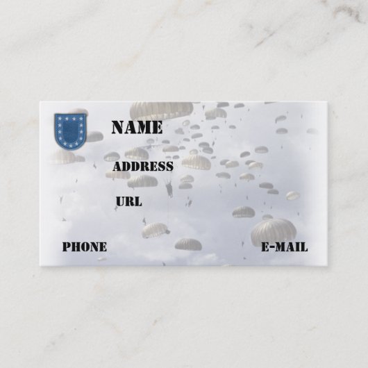 陸軍部隊の退役軍人のリクルーターは名刺を診察します 名刺 (正面)