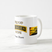 陸軍隊員学校-妻誇りを持った-マグ コーヒーマグカップ (正面右)