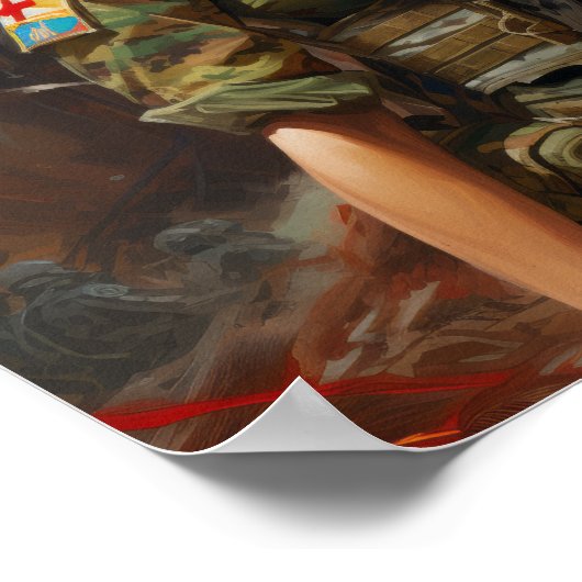 陸軍24 -インスパイアの軍隊愛好家のためのポスター ポスター (角)