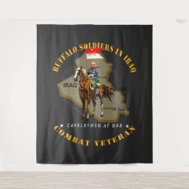 陸軍 – イラクのバッファロー兵士 – 騎兵 タペストリー