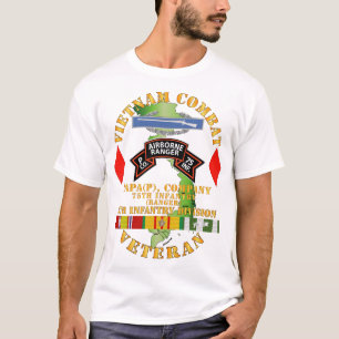 陸軍-ベトナム戦闘獣医- P Co 75歩兵 Tシャツ