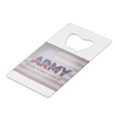 陸軍"兵士，退役軍人，アメリカ" クレジットカード栓抜き (裏面アングル)