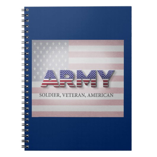 陸軍"兵士,退役軍人,アメリカ" ノートブック (正面)