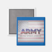 陸軍"兵士，退役軍人，アメリカ" マグネット (正面/裏面)