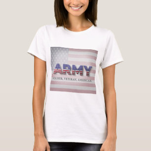 陸軍"兵士,退役軍人,アメリカ" Tシャツ