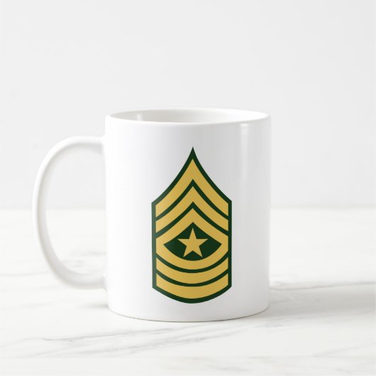 陸軍 – 専攻の E-9軍曹(SGM) コーヒーマグカップ (左)