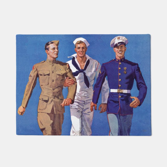 陸軍・海軍・海兵隊 ドアマット (正面)