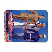 陸軍、海軍、海軍 マグネット (横)