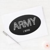 陸軍"私は務めた" 楕円形シール (封筒)