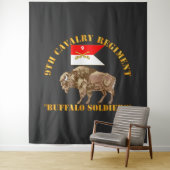 陸軍 – 第9騎兵連隊 – バッファロー兵士 タペストリー (インサイチュ)