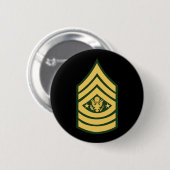 陸軍 – 軍専攻のE-9のSgt (SMA) 缶バッジ (正面&裏面)