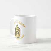 陸軍 – 軍曹専攻の- SGM – 戦闘退役軍人 コーヒーマグカップ (正面左)