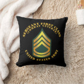 陸軍 – 軍曹1等級 – SFC – 戦闘退役軍人 クッション (ブランケット)