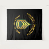 陸軍 – 軍曹1等級 – SFC – 戦闘退役軍人 タペストリー (正面(横))