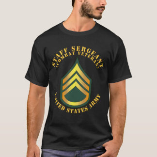 陸軍 – 軍曹 – SSG – 戦闘退役軍人 Tシャツ
