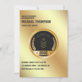 陸軍/軍隊をテーマにした卒業パーティー招待状 招待状 (正面)