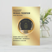 陸軍/軍隊をテーマにした卒業パーティー招待状 招待状 (スタンド正面)