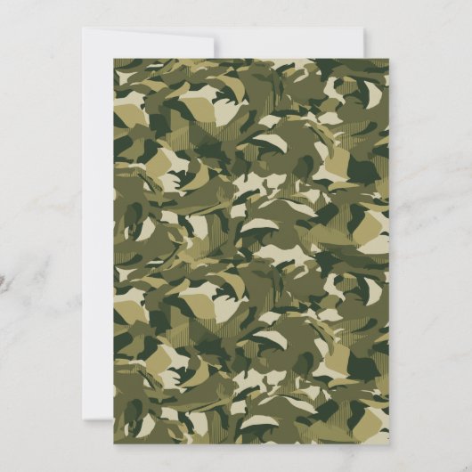 陸軍/軍隊をテーマにした卒業パーティー招待状 招待状 (裏面)