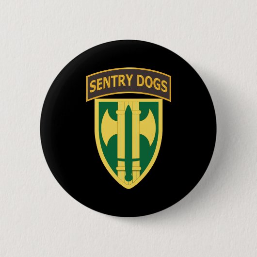 陸軍 – 18MP旅団 – Sentry Dogsタブwo Txt 缶バッジ (正面)