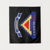 陸軍 – 7番目の統一された州軍w 7ステップ地獄w Sc タペストリー (正面)