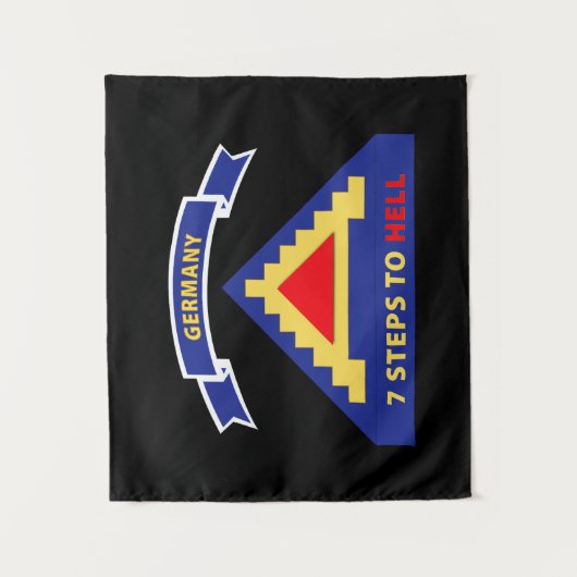 陸軍 – 7番目の統一された州軍w 7ステップ地獄w Sc タペストリー (正面)