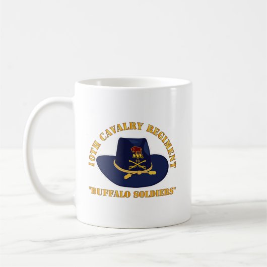 陸軍 – Cavハット付き第10騎兵連隊 コーヒーマグカップ (左)