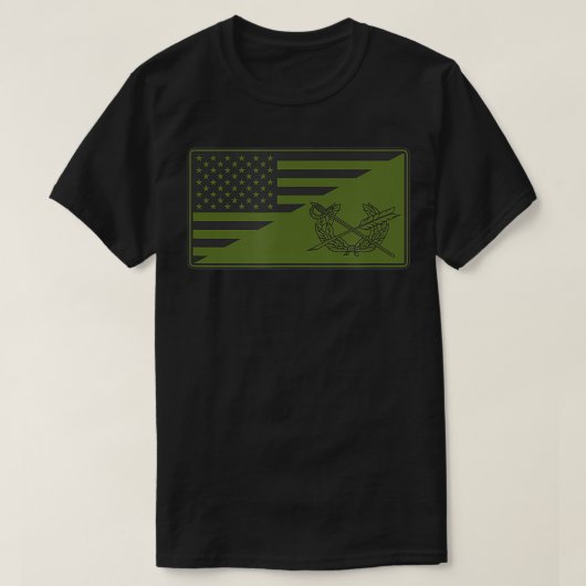 陸軍 JAG コース アメリカ国旗 Tシャツ (デザイン正面)