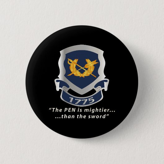 陸軍 – Jag Corps Crest – ペン最強 缶バッジ (正面)