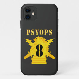 陸軍 – PSYOPS支部Insignia – 第8大隊 iPhone 11 ケース