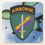 陸軍USACAPOC(A)心理作戦 スクエアペーパーコースター (正面)