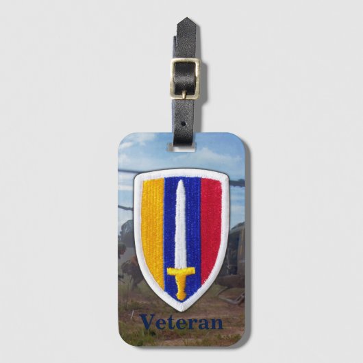 陸軍USARVベトナム南戦争ヴェッツパッチ ラゲッジタグ (正面縦)