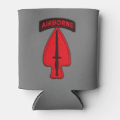 陸軍USASOCスペシャルOPSパッチ 缶クーラー (正面)