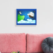 陸飛んでいる上船 キャンバスプリント (インサイチュ (リビング))