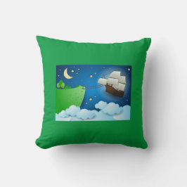 陸飛んでいる上船 クッション