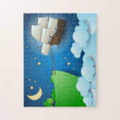 陸飛んでいる上船 ジグソーパズル (縦)