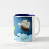 陸飛んでいる上船 ツートーンマグカップ (正面右)