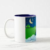 陸飛んでいる上船 ツートーンマグカップ (左)