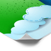 陸飛んでいる上船 ポスター (角)