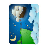 陸飛んでいる上船 マグネット (縦)