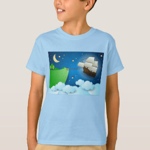 陸飛んでいる上船 Tシャツ