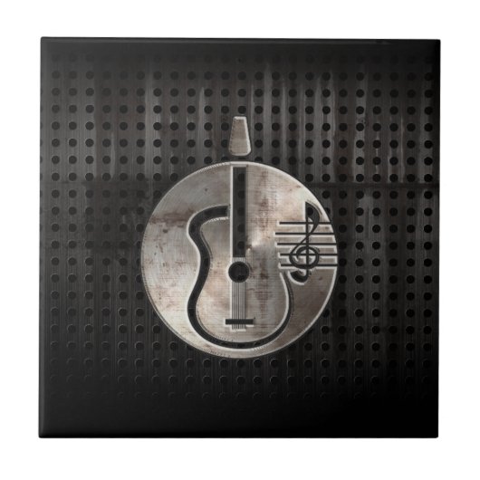 険しいアコースティックギター タイル (正面)