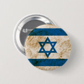 険しいイスラエルの旗 缶バッジ (正面&裏面)