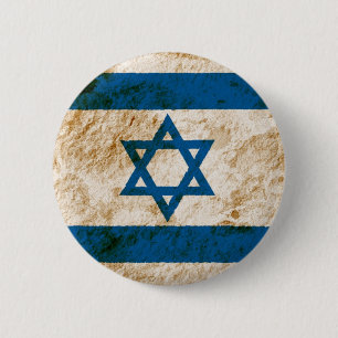 険しいイスラエルの旗 缶バッジ