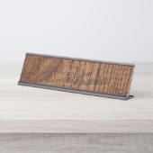 険しいクリのカシ木穀物の一見 デスクネームプレート (正面)