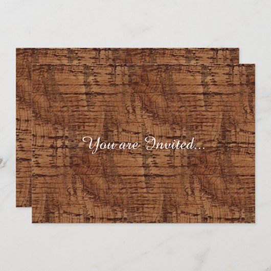 険しいクリのカシ木穀物の一見 招待状 (正面/裏面)