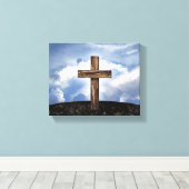 険しい十字架（空） キャンバスプリント (インサイチュ (ウッドフロア))