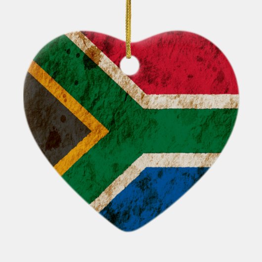 険しい南アフリカの旗 セラミックオーナメント (裏面)