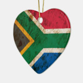 険しい南アフリカの旗 セラミックオーナメント (左)