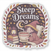 険しい夢 – Cozy Witch Tea シール (正面)