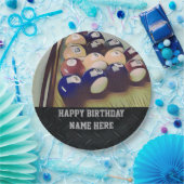 険しい大人のビリヤードの誕生日の紙皿 ペーパープレート (パーティー)